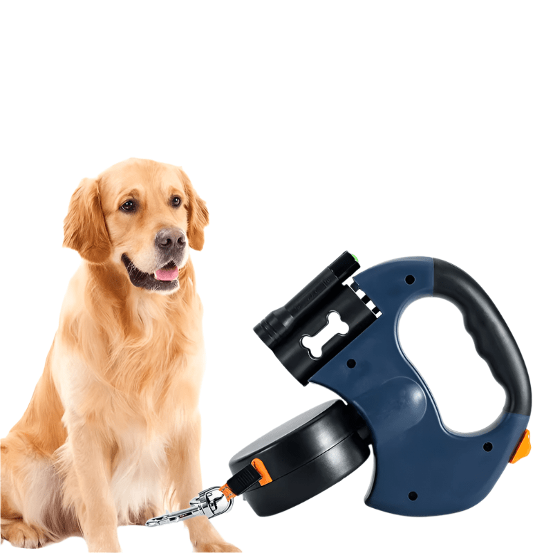 Leash Dúbailte Madra le Solas LED - Láidir suas le 30kg do Chaitheamh Sábháilte agus Faiseanta