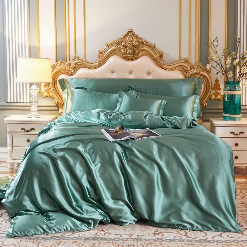 Socraigh Clúdach Duvet Satin Galánta – Leaba Nua-Aimseartha Só le Críoch Chic