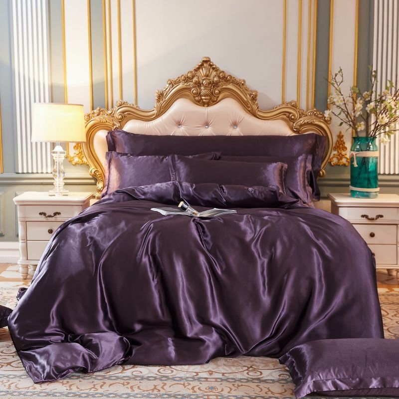 Socraigh Clúdach Duvet Satin Galánta – Leaba Nua-Aimseartha Só le Críoch Chic