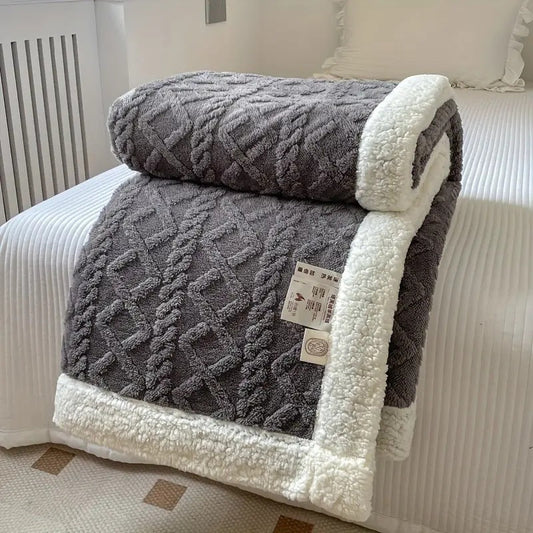 Blaincéad Bog Sherpa Fleece - Comhluadar Só Inathraitheach le haghaidh Teasa agus Compord sa Bhaile agus Amuigh faoin Aer