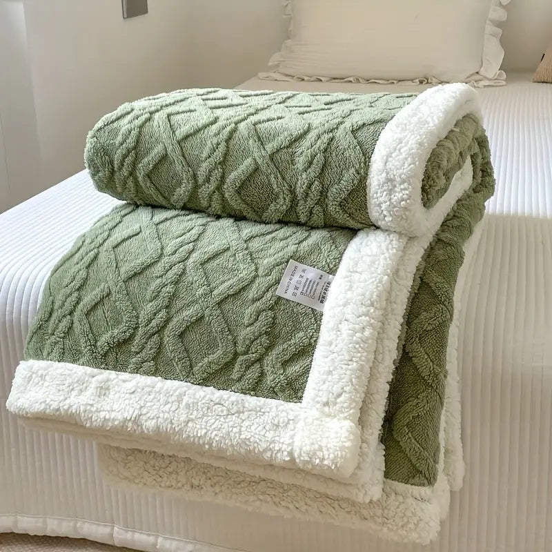 Blaincéad Bog Sherpa Fleece - Comhluadar Só Inathraitheach le haghaidh Teasa agus Compord sa Bhaile agus Amuigh faoin Aer