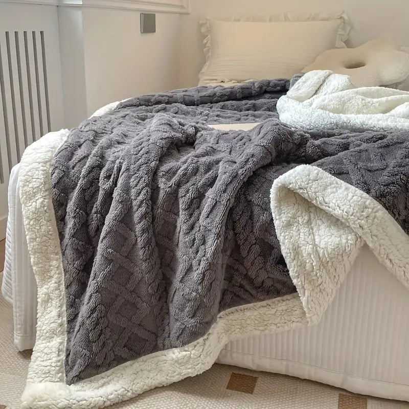Blaincéad Bog Sherpa Fleece - Comhluadar Só Inathraitheach le haghaidh Teasa agus Compord sa Bhaile agus Amuigh faoin Aer