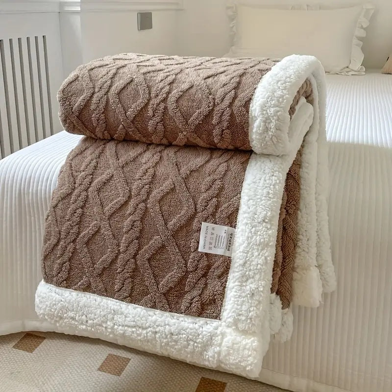 Blaincéad Bog Sherpa Fleece - Comhluadar Só Inathraitheach le haghaidh Teasa agus Compord sa Bhaile agus Amuigh faoin Aer