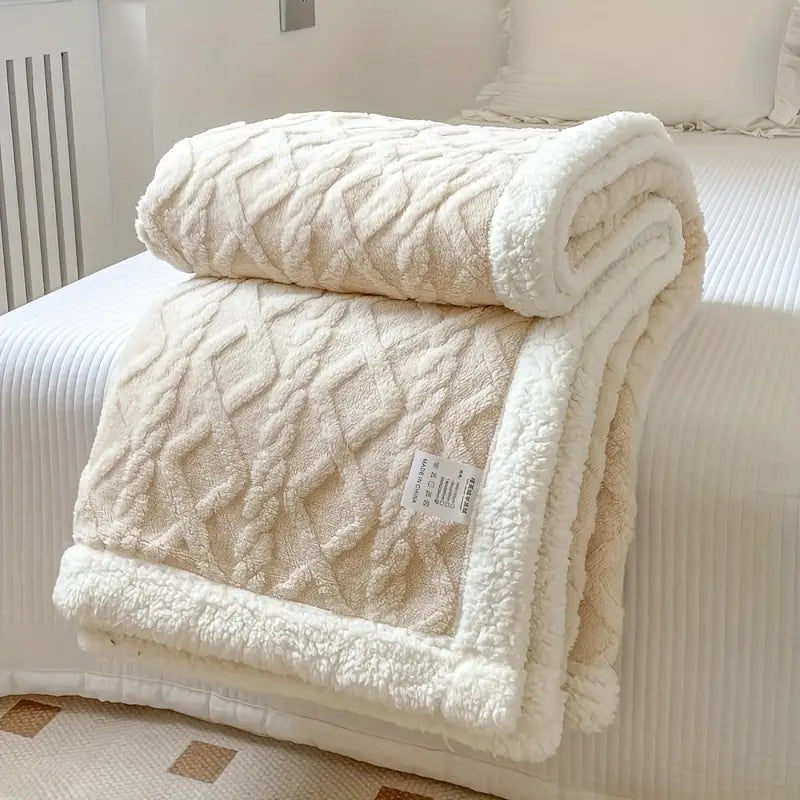 Blaincéad Bog Sherpa Fleece - Comhluadar Só Inathraitheach le haghaidh Teasa agus Compord sa Bhaile agus Amuigh faoin Aer