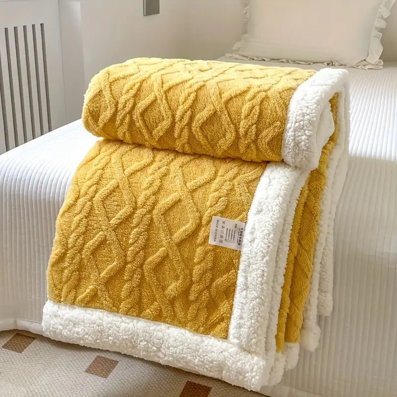 Blaincéad Bog Sherpa Fleece - Comhluadar Só Inathraitheach le haghaidh Teasa agus Compord sa Bhaile agus Amuigh faoin Aer
