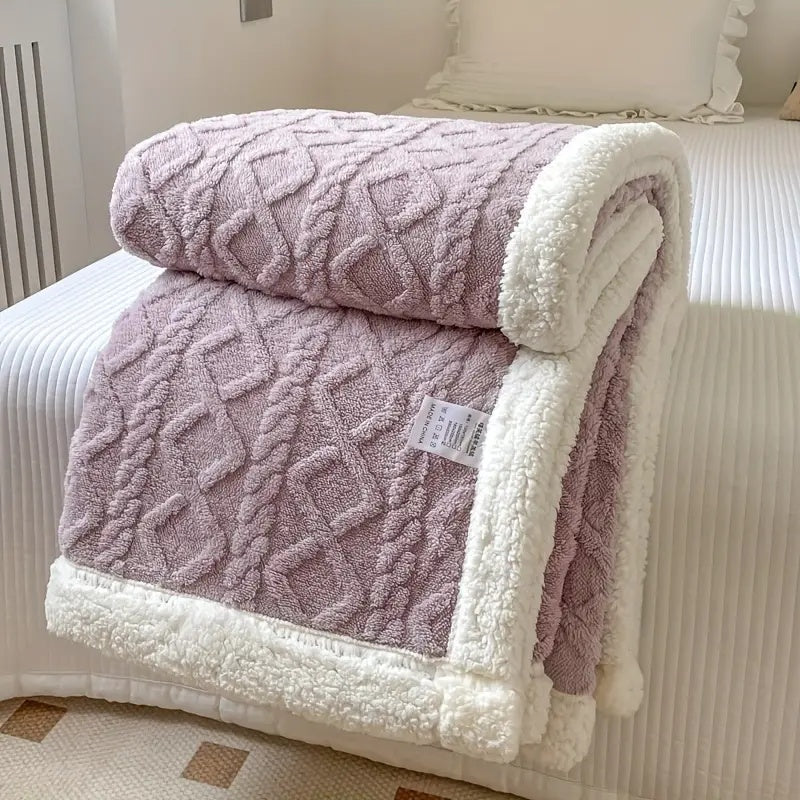 Blaincéad Bog Sherpa Fleece - Comhluadar Só Inathraitheach le haghaidh Teasa agus Compord sa Bhaile agus Amuigh faoin Aer