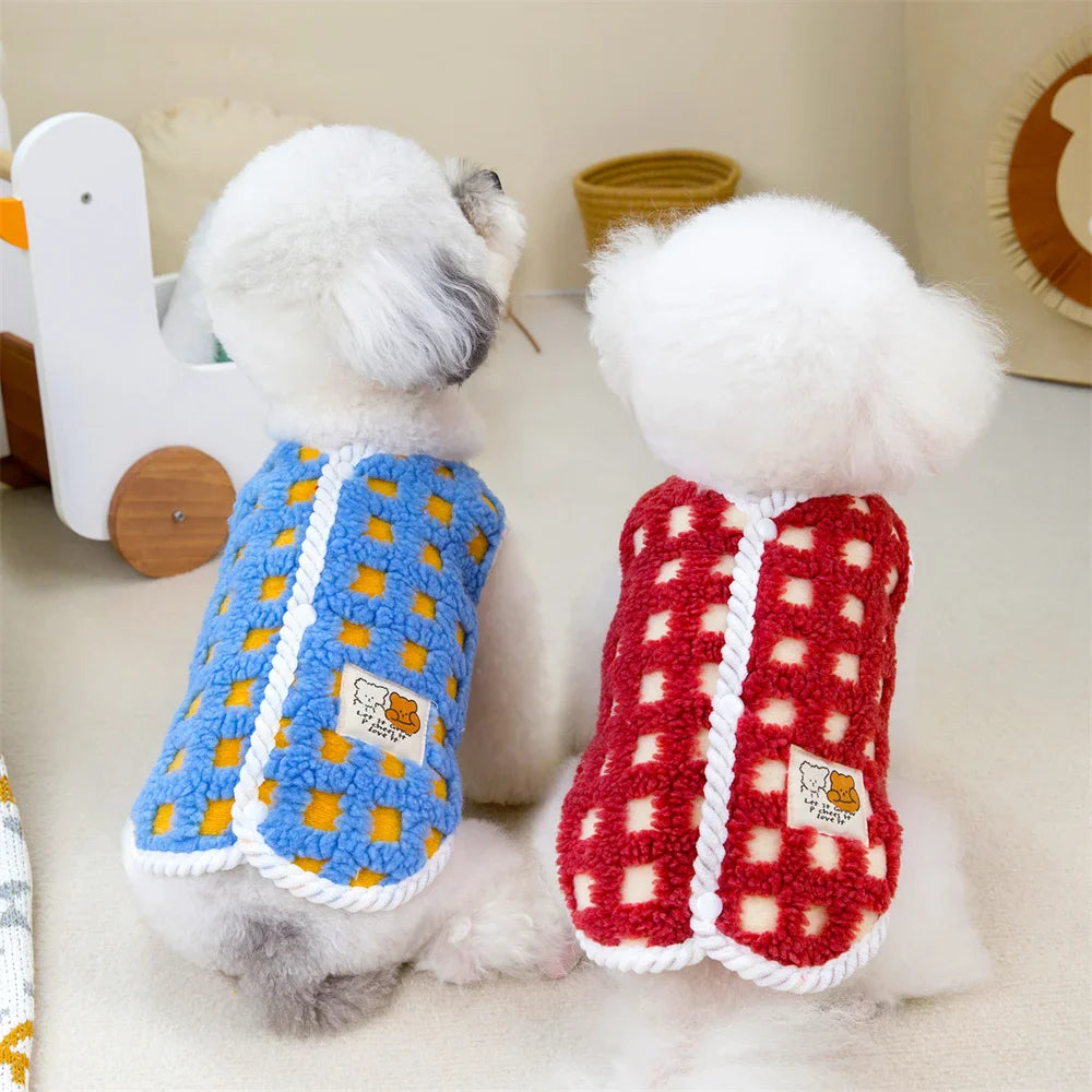 Cóta Fleece Compordach Luxe do Mhadra Búlóg Francach agus Chihuahua le Cosaint Theimhneach