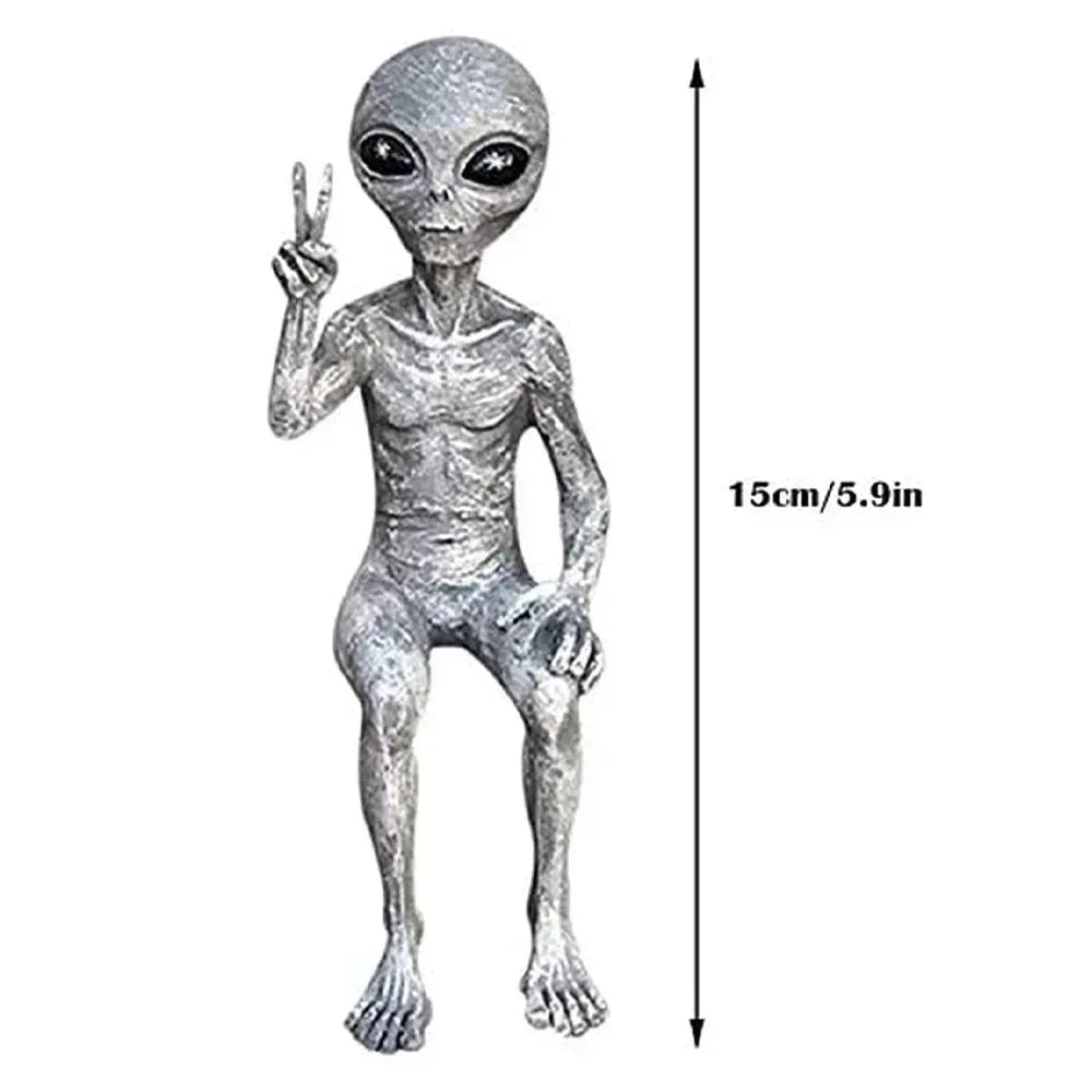 Aethra - Íomhá Ríomhaire Eachtrannach Mistéireach le UFO do Maisiú Gairdín Uathúil