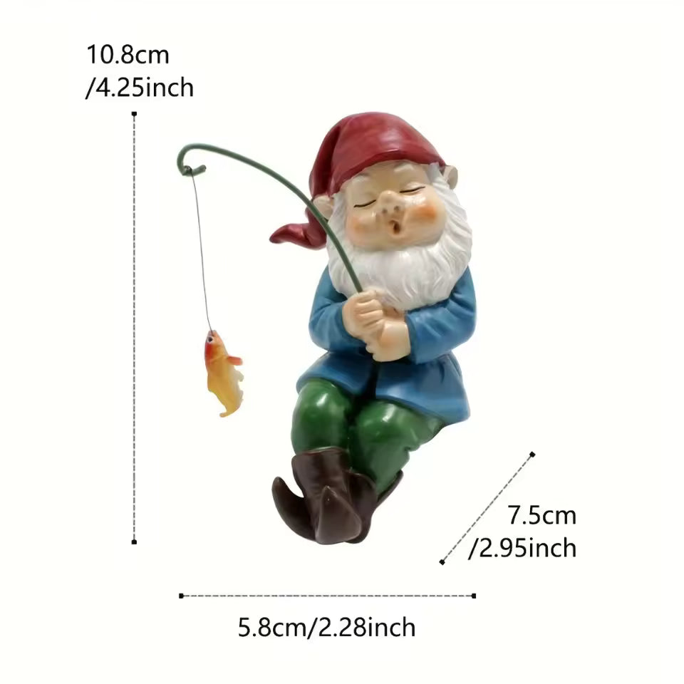 Ligeia - Figurín Gnome Mealltach le Bata do Maisiú Intí agus Gairdín