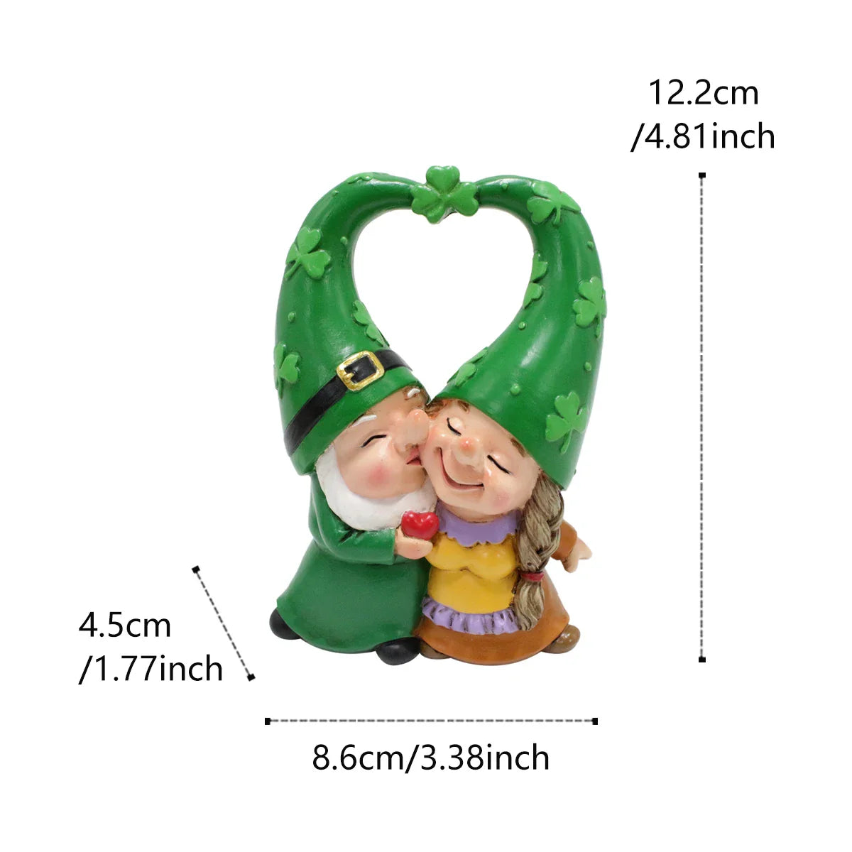 Sabinae - Figurín Gnome Mealltach do Ghairdín agus Maisiú Cóisir - Réamhchóirithe le Resin Láimhe do Atmaisféar Draíochtúil