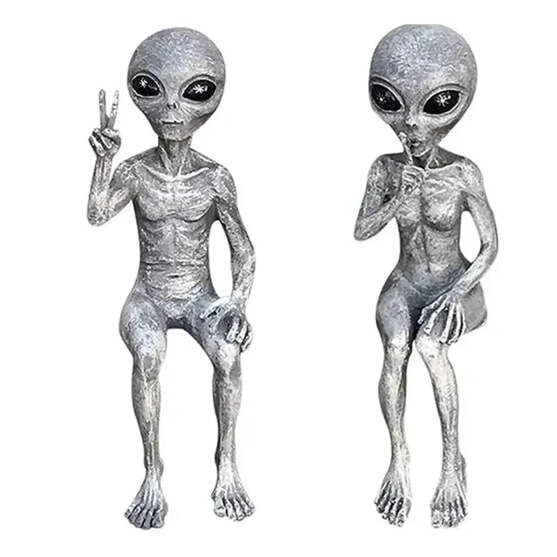 Aethra - Íomhá Ríomhaire Eachtrannach Mistéireach le UFO do Maisiú Gairdín Uathúil
