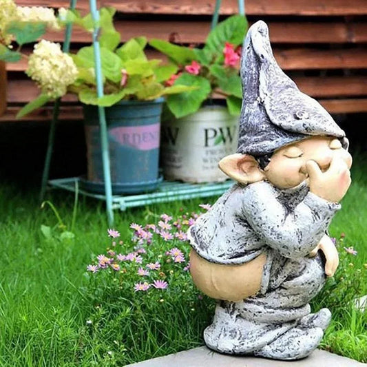 Niobe - Figurín Gnome Adhmaid Mealltach do do Ghairdín agus do Lánaí
