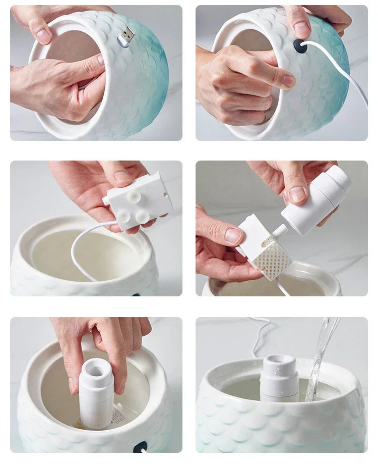 Foinse Uisce Ceirmeach Luxe do Pheataí - Pléisiúir Ól Nua agus Sláintiúil