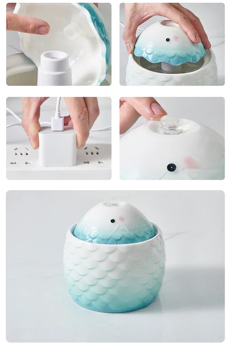 Foinse Uisce Ceirmeach Luxe do Pheataí - Pléisiúir Ól Nua agus Sláintiúil