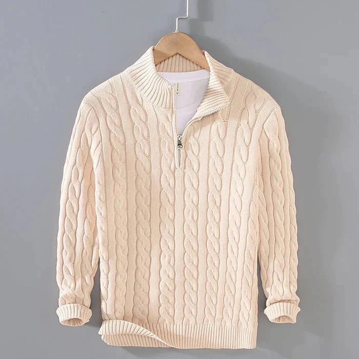 Jonas - Elegant Classic Wool Sweater with Comfortable Crew Neck