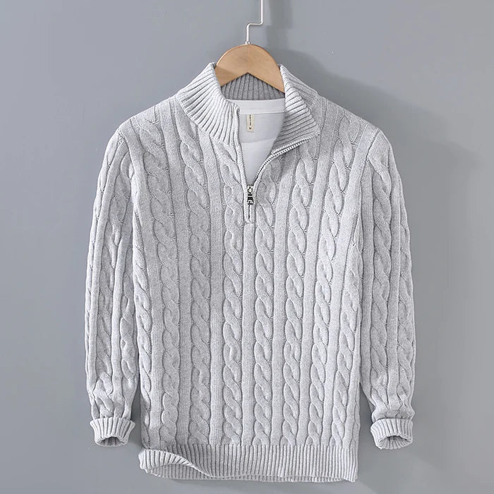 Jonas - Elegant Classic Wool Sweater with Comfortable Crew Neck