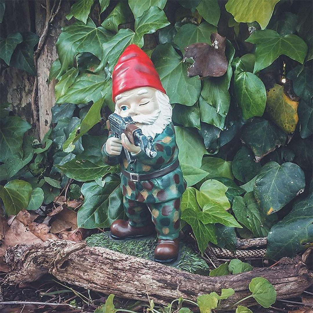Drelix - Gnome Gairdín Míleata Inmharthana le haghaidh Imeartha agus Maisiúcháin