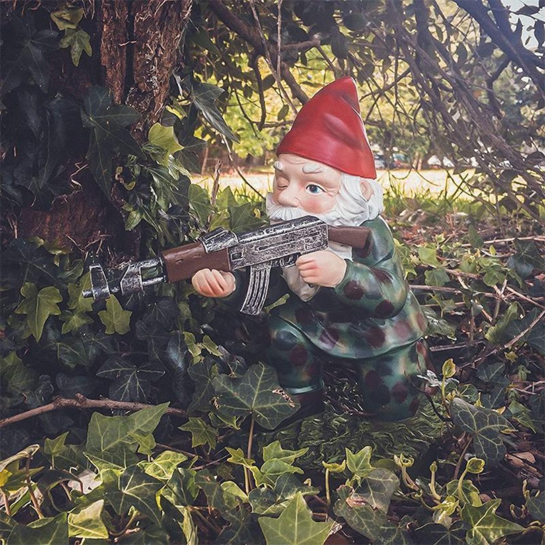 Drelix - Gnome Gairdín Míleata Inmharthana le haghaidh Imeartha agus Maisiúcháin