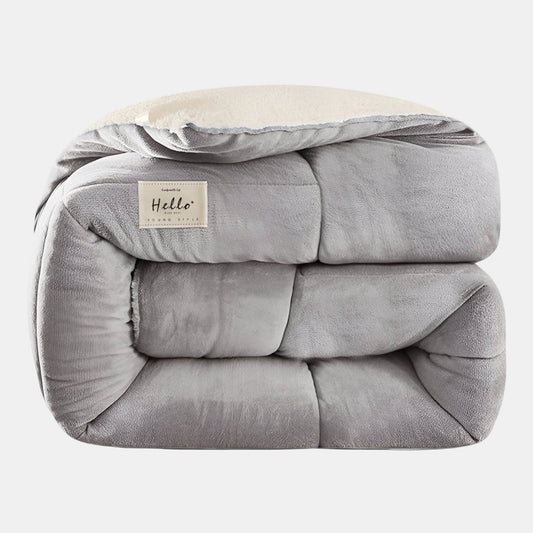 Blaincéad Seomra Codlata Velvét Bainne Dhúbailte-Sideáilte Só & Uanbhán Te & Compordach do Oícheanta Teolaí