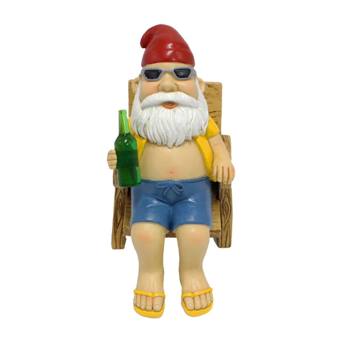 Drusiana - Gnáthóg Grianmhar Mealltach Gnome Réisín le Cathaoir Luascán Sómhar do Maisiú Gairdín Draíochtúil