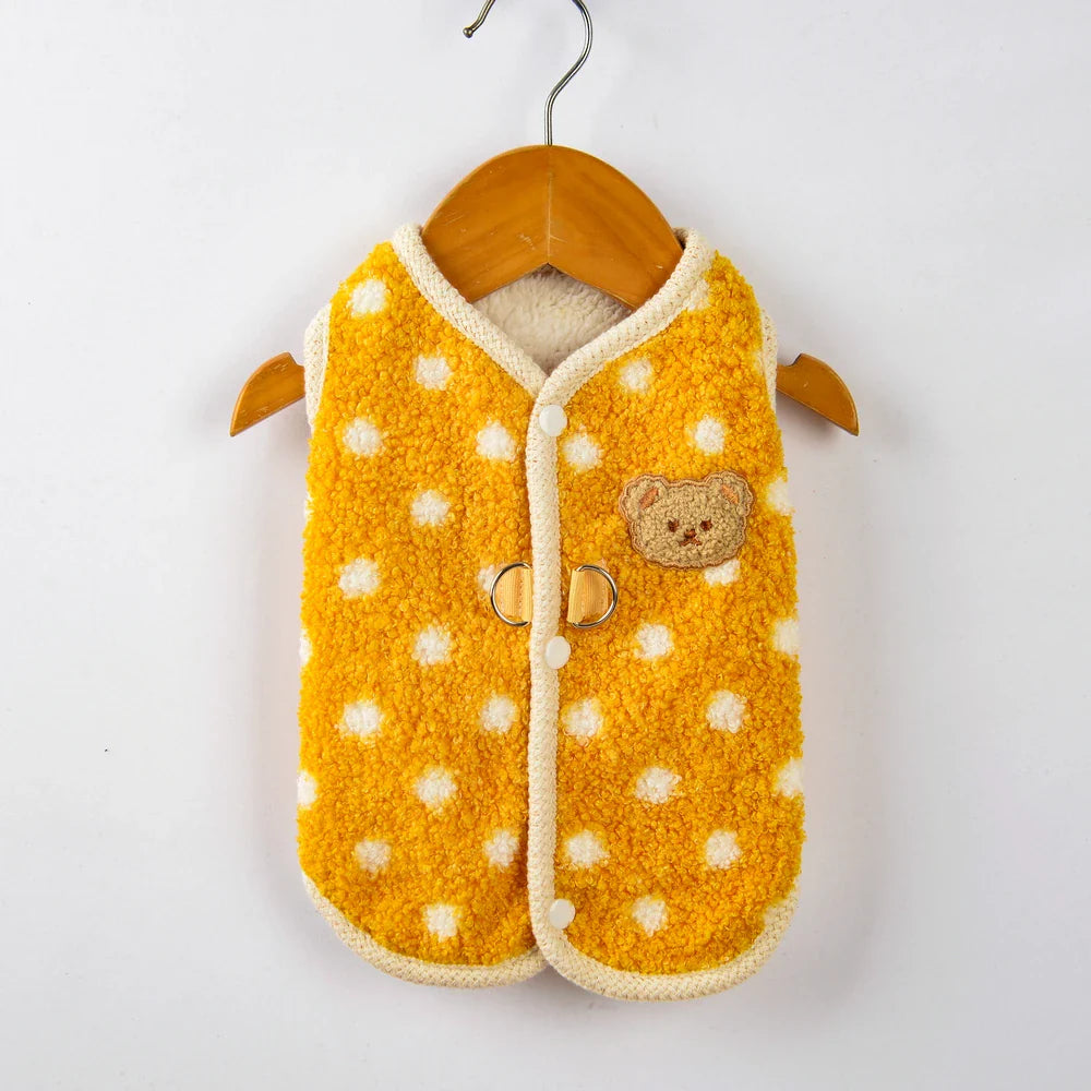 Cóta Fleece Compordach Luxe do Mhadra Búlóg Francach agus Chihuahua le Cosaint Theimhneach