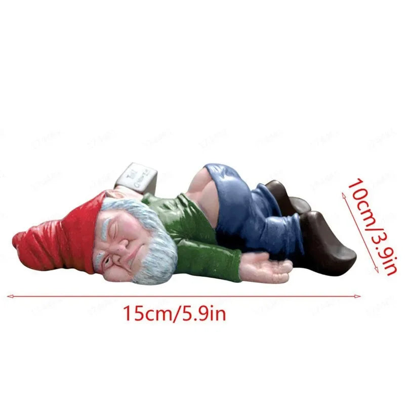 Talaria - Gnome Gairdín Drunk Greannmhar Déanta as Rísín Frithsheasmhach don Aeráid le haghaidh Úsáide Inmheánach agus Amuigh, Foirfe le haghaidh Gáire agus Maisiúchán