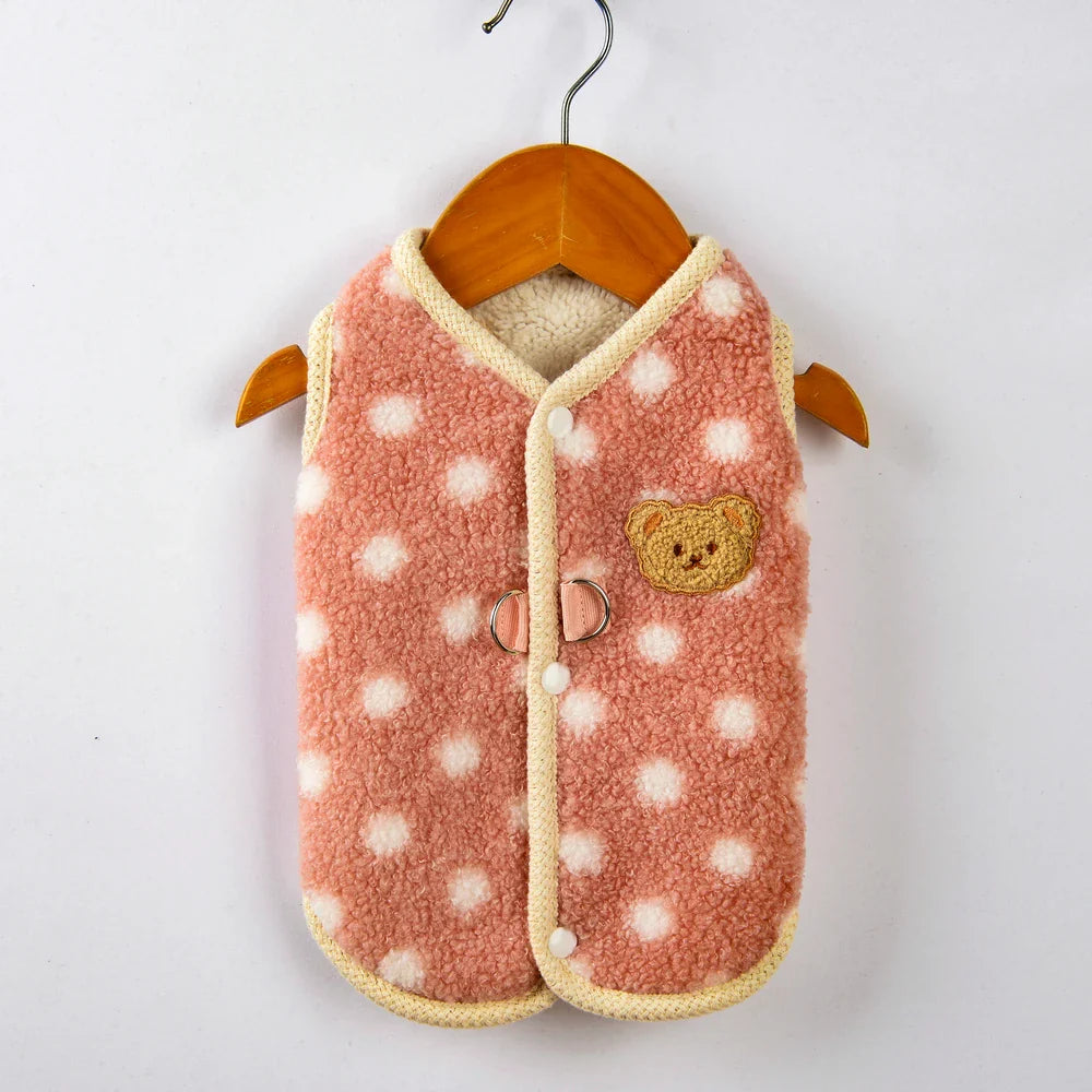 Cóta Fleece Compordach Luxe do Mhadra Búlóg Francach agus Chihuahua le Cosaint Theimhneach