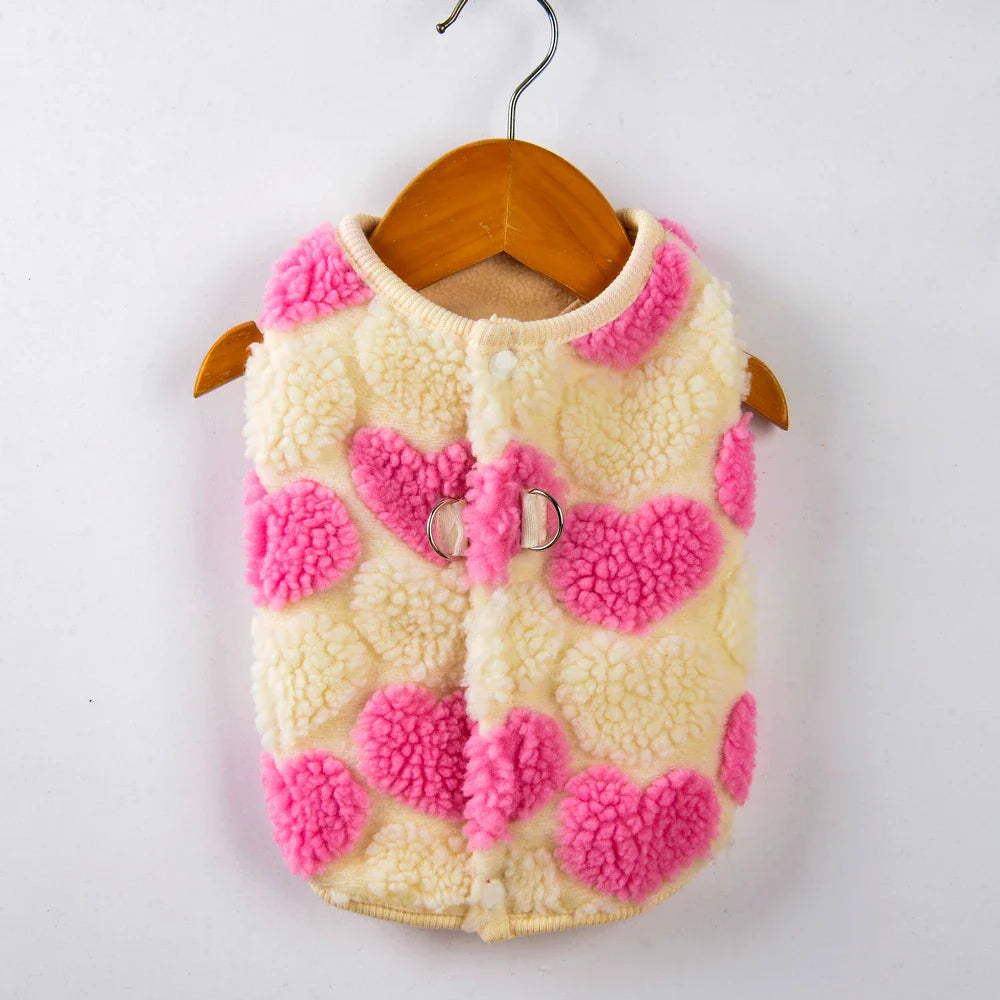 Cóta Fleece Compordach Luxe do Mhadra Búlóg Francach agus Chihuahua le Cosaint Theimhneach