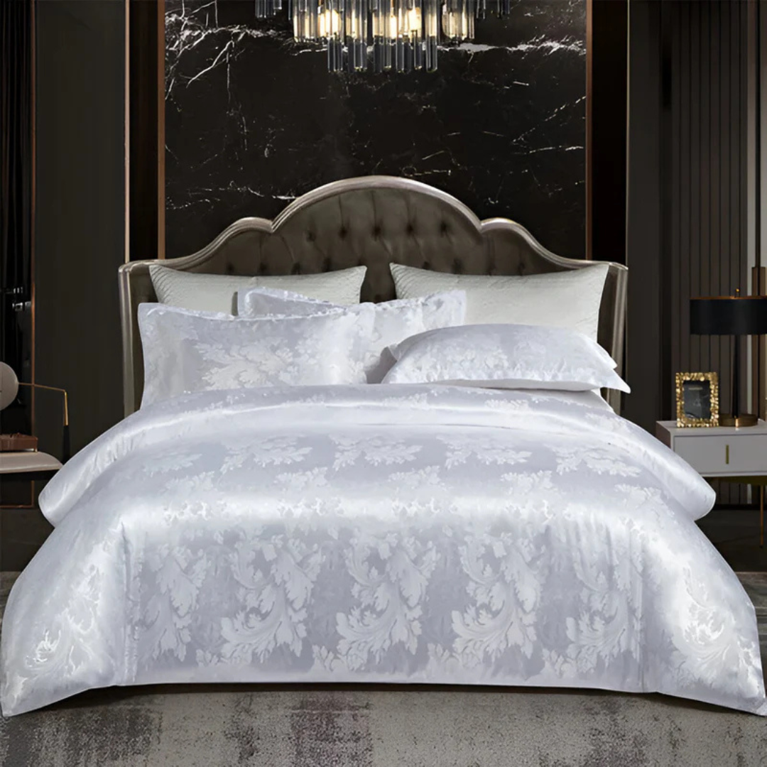 Socraigh Clúdach Duvet Satin Só le Prionta Bláthanna Galánta don Chompord agus Stíl Seomra Codlata Uachtarach