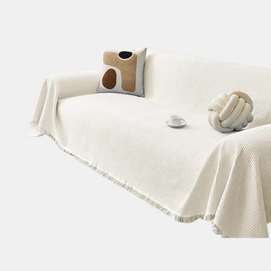 Clúdach Troscáin Sofa Cniotáilte Inaistritheach Galánta - Cosantóir Troscáin Buan agus Faiseanta