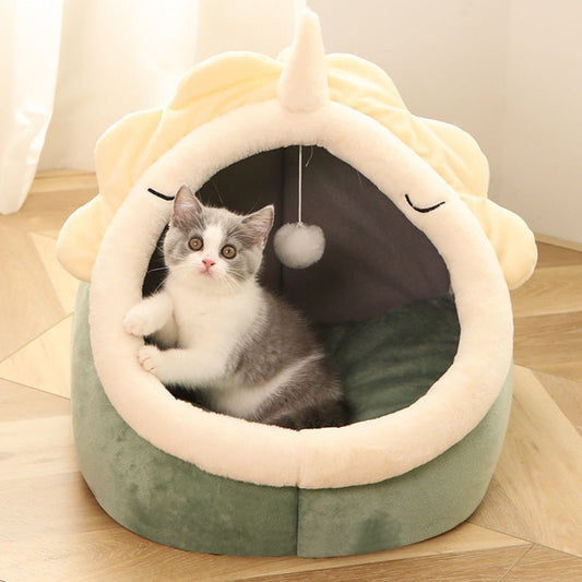Leaba Cat Plush Liath An-Soft